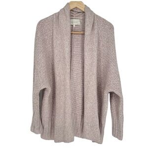 Angel of the North Lavender Chauvet Open Cotton Alpaca‎ Cardigan Sweater Small